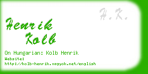 henrik kolb business card